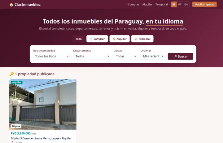 Captura de Clasificados de Inmuebles